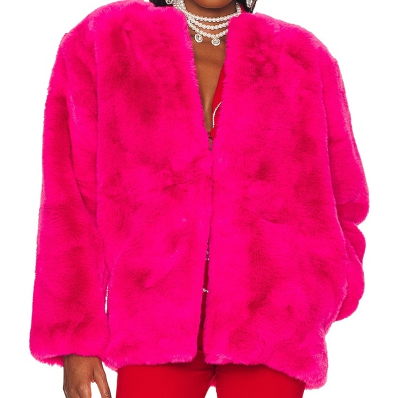 NWT Lovers + Friends Zoe Faux Fur Coat - Picture 3 of 14